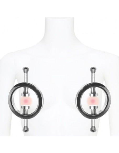 Round Nipple Clip Sex Toy, Best Metal Female Nipple Pinchers Set Body Restraints, Beginner Nipple Clamps for Sale, Adjustable Screw, No Rust, Hypoallergenic, Sky Blue