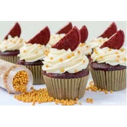 2 PACK Red Velvet Oreo Cupcakes with cream cheese frosting, vanilla extract, white distilled vinegar