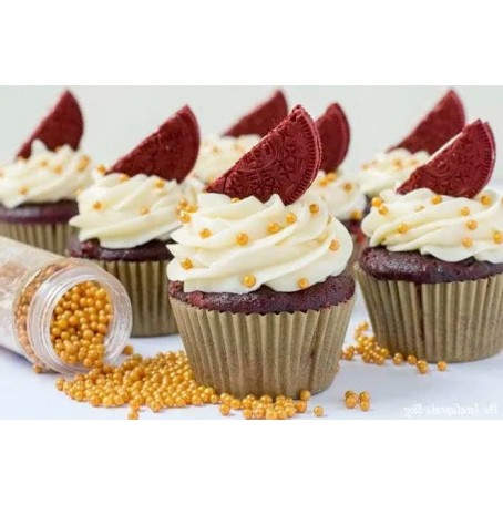 2 PACK Red Velvet Oreo Cupcakes with cream cheese frosting, vanilla extract, white distilled vinegar