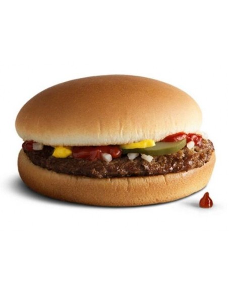 Hamburger, 250 Calorie, 100% Pure Beef, with Ketchup, Kimchi Slices, Onions, No Artificial Flavors, Preservatives