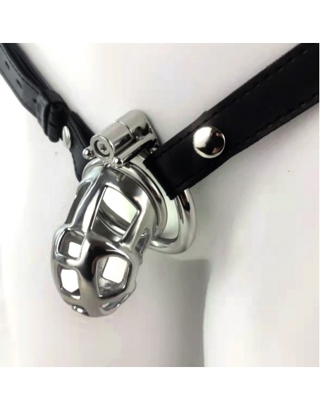 Metal Chasity Cage Male Bondage Belt Device