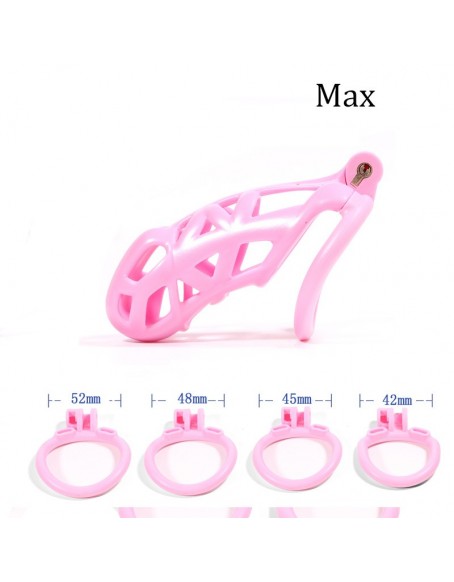 Pink Male Chastity Man Bdsm Sex Toy for Beginners Cage Length 4.13 Inch