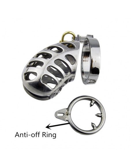 Spiked Chastity Cage for Men, Chastity Cage with Spikes, Stainless Steel  Toy with anti-off ring, 4 Rings