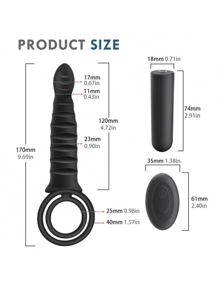 10 Vibration Modes Men Cock Ring Adult Sex Toys, Usb Magnetic Charging 