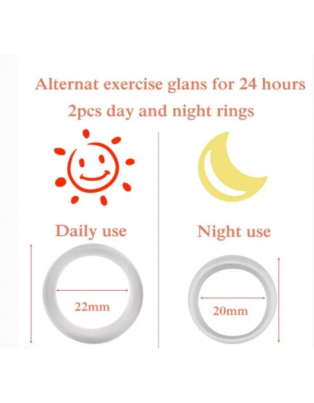 Men Dick Ring Longer Lasting Erections, 2pcs Stretchy Cock Ring for Men or Couple, Silicone Soft and Stretchy Cockrings, Daily/night, 2 Sizes (0.78 inch 0.86 inch)