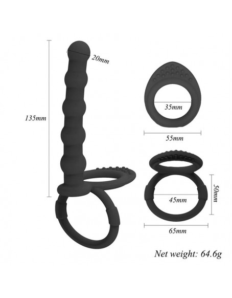 Waterproof Realistic Multiple Stimulation Cock Ring for Men Couples