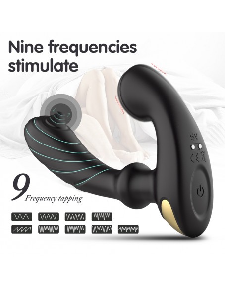 3 in 1 Prostate Massage Toy Prostate Butt Plug Remote Controlled 9 Speeds, Best Prostate Toys G-spot Vibrator Anal Sex Toy for Hand-free Pleasure or Couple Play, Waterproof
