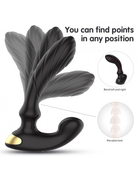 3 in 1 Prostate Massage Toy Prostate Butt Plug Remote Controlled 9 Speeds, Best Prostate Toys G-spot Vibrator Anal Sex Toy for Hand-free Pleasure or Couple Play, Waterproof