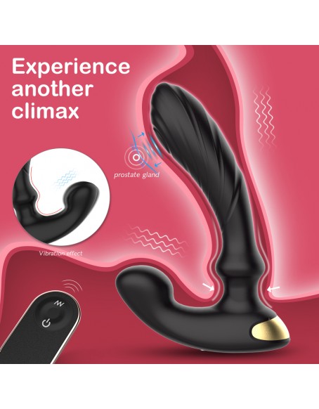 Best Prostate Toy with 9 Speeds, Silicone Black Best Prostate Messagers Adult Sex Toys, Anal Massager for Male & Female, Stimulate Testicle, Penis