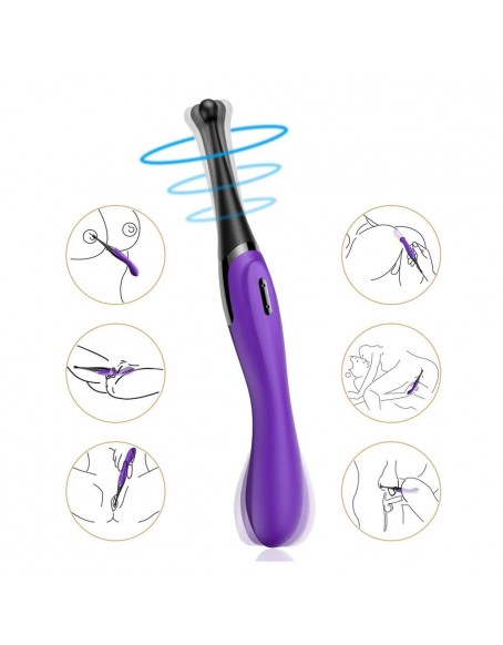 2 in 1 Clit Vibrator & G Spot Vibrators with Whirling Vibration, Silicone Waterproof Clitoris Vagina Clit Toy & Clit Vibrater for Women, 10 Intense Modes Sex Toy, Purple