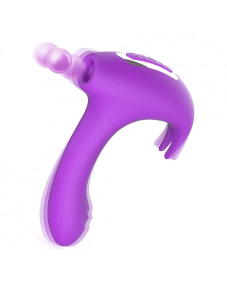 3 in 1 G Spot & Clit & Anus Stimulator with 12 Vibration Modes 11 Patting Modes, Vibrating Dildo for Women Couples, Hammer Clit Massager Sex Toy for Women, rechargeable, waterproof