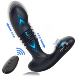 Vibrating Anal Plug Toy with 12 Powerful Vibration Modes 3 Thrusting Speed, Remote Control G Spot Massager Anal Plug for Men Women, Adult Sex Toys Games