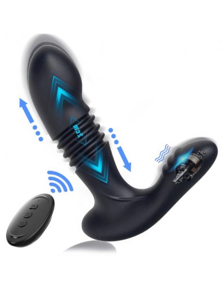 Vibrating Anal Plug Toy with 12 Powerful Vibration Modes 3 Thrusting Speed, Remote Control G Spot Massager Anal Plug for Men Women, Adult Sex Toys Games