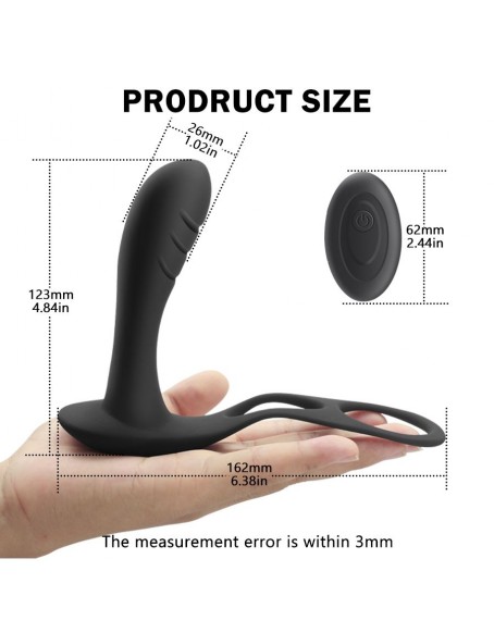Vibrating Anal Toy 10 Vibration Modes Prostate Massager, best Butt Stimulator Plug for Male and Women, Strong Thrusting Motion and 32ft Remotely Control
