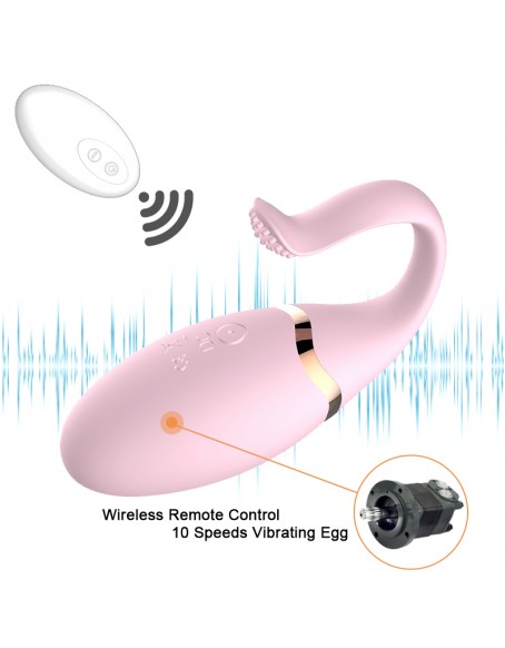 Remote Control Pink Love Egg Bullet Vibrator for G-spot Stimulation, Wireless Bullet Egg Vibrator for Women,usb Charge 10 Kinds of Frequencies