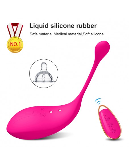 Wireless Red Egg Vibrator Love Egg with 12 Vibration Modes for Thrilling Internal Pleasure, Waterproof Remote Control Silicone Egg Viberater Clitoral Stimulator for Couple Women or Men