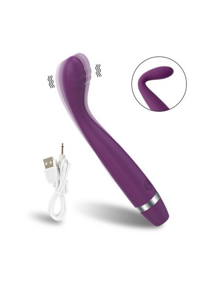 Purple Finger Vibe for Vagina Stimulation with 10 Vibrations Finger Sex Toy for Women and Beginners Adults 30-degree Arch Design Waterproof Clitorals Stimulator