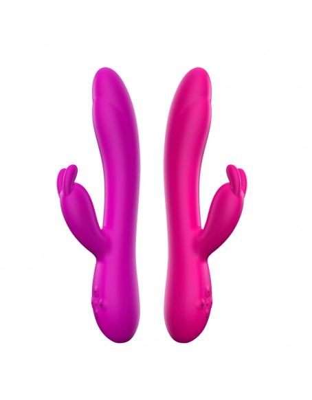 Rose Red Heating vibrator with rabbit 16 function Modes Realistic dildo rabbit vibrator Dual Motor Stimulator for Women Solo or Couple Fun Waterproof