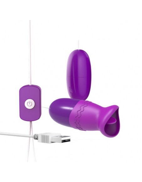 2 in 1 purple Clitoral Licking Tongue Vibrator for Quick Orgasm, Licking & Vibrating Jumping Egg tongue sex toy for Women Couples, Waterproof USB Power