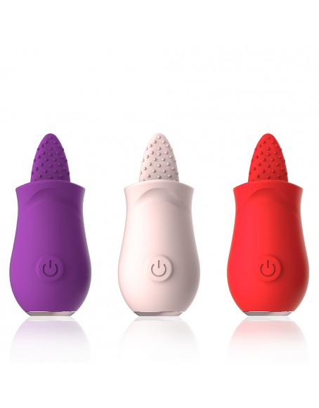Purple Mini Licking Mouth Sex Toy with 10 Vibration Modes, Cheap Tongue Toy Women Nipple Anus Massager, Rechargeable Silicone Tongue Shaped Vibrator, 3.74 Inch, Usb Rechargeable