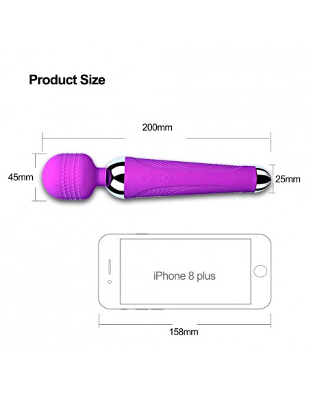 Cheap Best Wireless Strongest Handheld Wand Massager for Women with 10 Powerful Magic Vibrations, Silicone Purple Flexible Neck Body Wand for Women, Clitoral Pocket Stimulator for Neck Foot Pain Relief