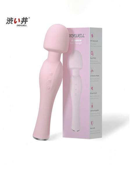 Original Most Powerful Women Wand Vibrator with 20 Modes, Handheld Massager Strong Personal Magic Massage with 8 Speeds, Pink Silicone Personal Massager Wand